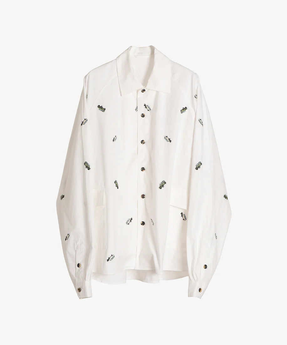 Big Pocket Overshirt Safari / White - Sillage – (ki:ts)