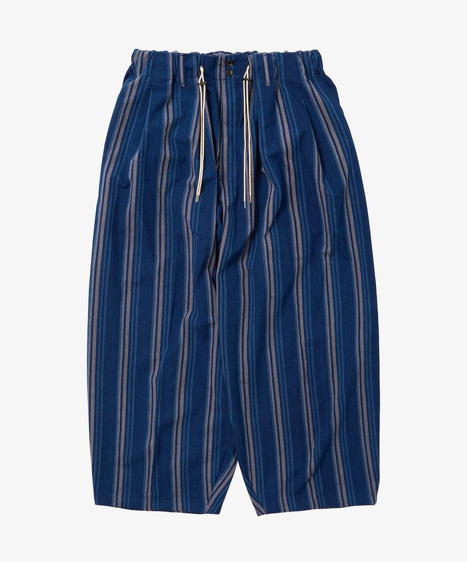 Bingo Kasuri Circular Pants / Dead Stock Navy Stripe - Sillage