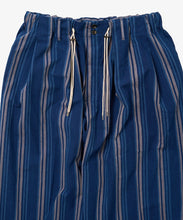 Load image into Gallery viewer, bingo kasuri circular pants navy stripe_zoom_W916
