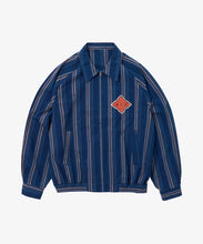 Load image into Gallery viewer, Bingo Kasuri Zip Blouson / Dead Stock Navy Stripe - Sillage