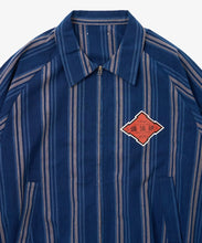 Load image into Gallery viewer, Bingo Kasuri Zip Blouson / Dead Stock Navy Stripe - Sillage