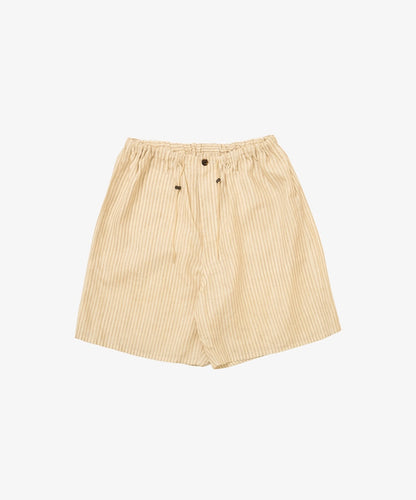 circular fatigue short pants dead stock natural stripe_front