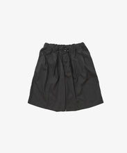 Load image into Gallery viewer, circular short pants anthracite twill_black_front