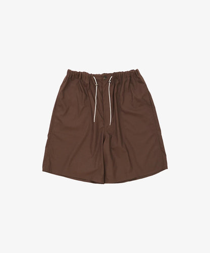 circular short pants twill_brwon_front