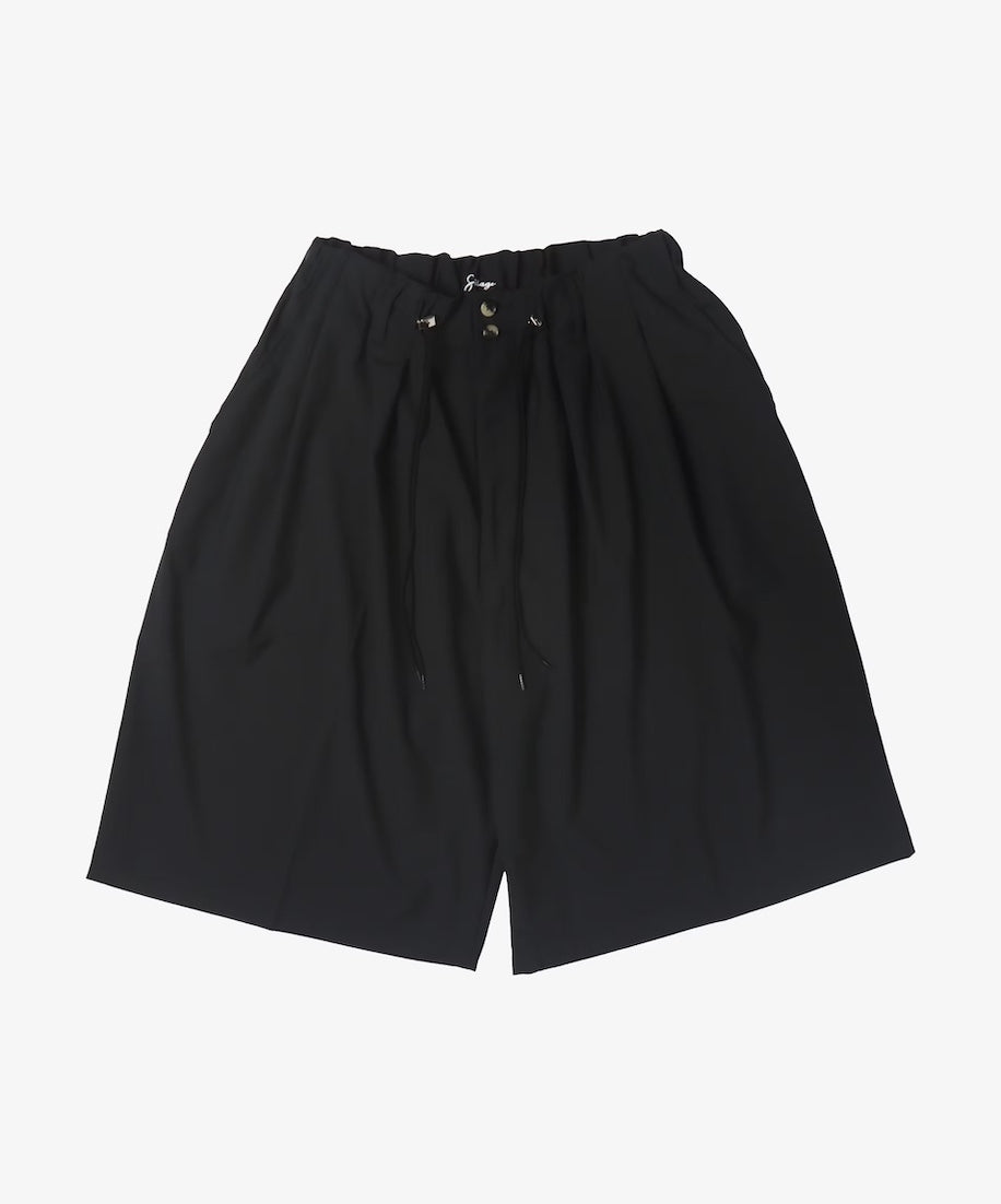 circular short pants black_front