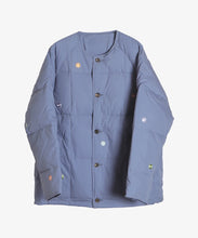 Load image into Gallery viewer, Crew Cardigan Recycled Down / Blue - Sillage