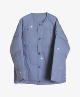 Crew Cardigan Recycled Down / Blue - Sillage