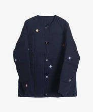 Load image into Gallery viewer, Crew Cardigan Recycled Down / Navy - Sillage