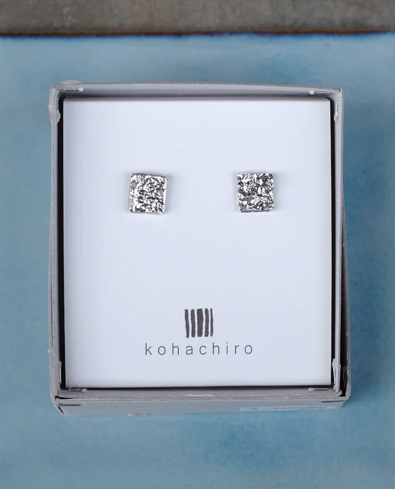 Tin Ihada Square Earrings - Kohachiro