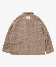 Load image into Gallery viewer, fireman coat houndstooth beige_harrist weed_back_W916
