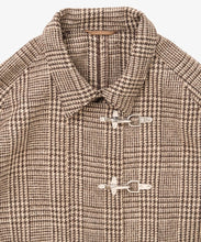 Load image into Gallery viewer, fireman coat houndstooth beige_harris tweed_zoom_W916