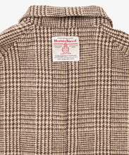 Load image into Gallery viewer, fireman coat houndstooth beige_harris tweed_zoomback_W916
