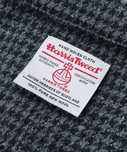 Load image into Gallery viewer, fireman coat houndstooth black_harris tweed_label detail 02_W916