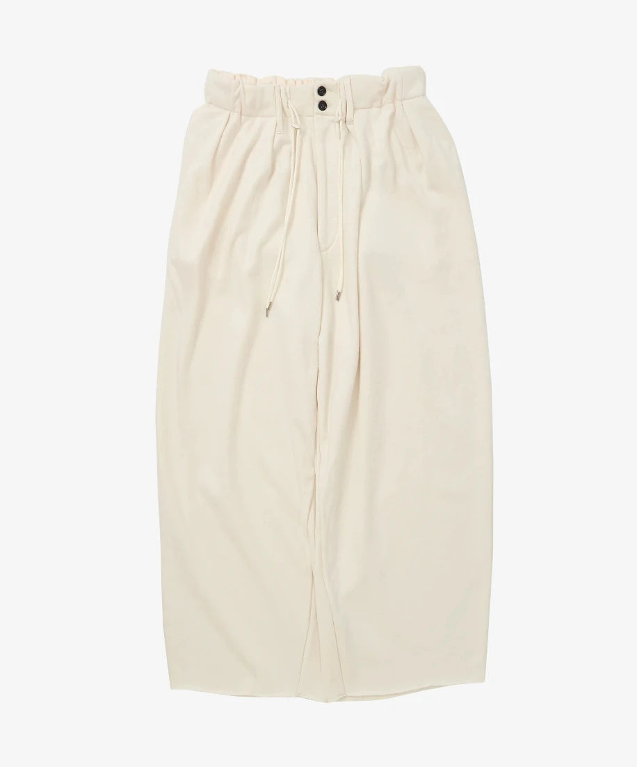 french terry circular pants_ivory_front