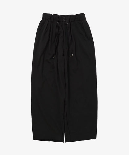 french terry circular pants black front