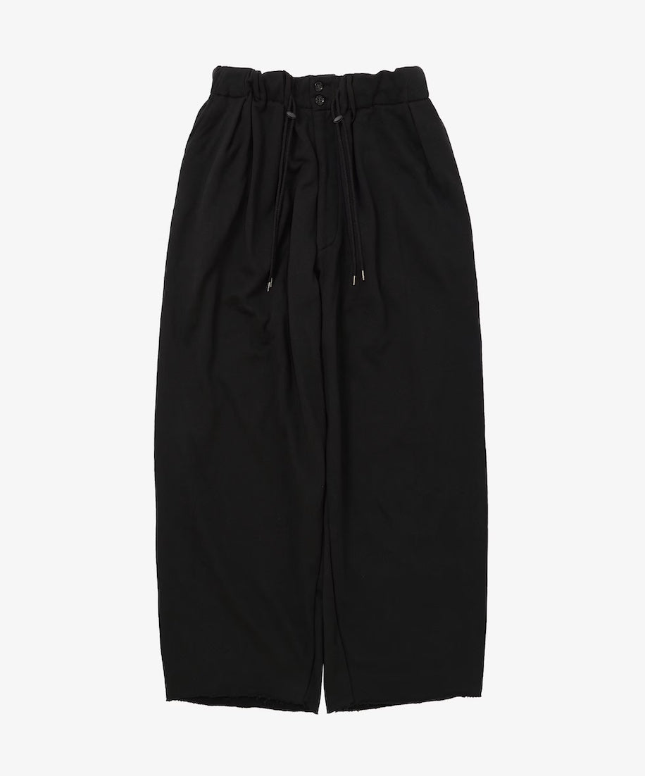 french terry circular pants black front