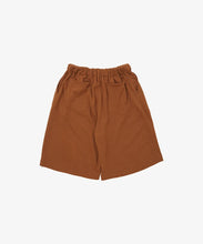 Load image into Gallery viewer, french terry circular short pants_brown_back