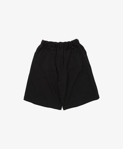 french terry circular short pants black black
