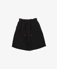 Load image into Gallery viewer, french terry circular short pants black front