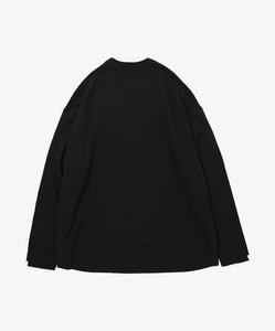 french terry crewneck black back
