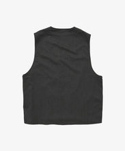 Load image into Gallery viewer, gilet anthracite twill_black_back