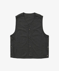 gilet anthracite twill_black_front