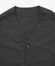 Load image into Gallery viewer, gilet anthracite twill_black_zoom