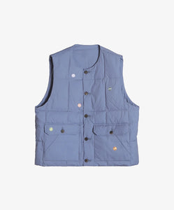 Gilet in Recycled Down / Blue - Sillage