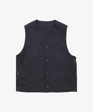 Load image into Gallery viewer, gilet navy twill_navy_front