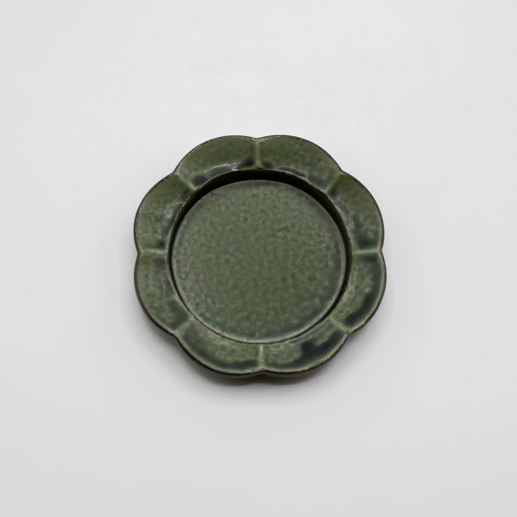 hibi flower seto tray green