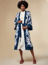 Load image into Gallery viewer, florence - blue / silk kimono robe - KAYLL