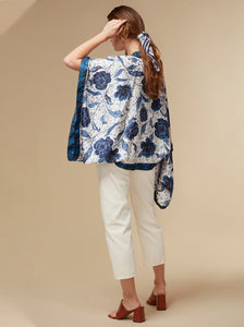 Florence - blue / silk kimono top - KAYLL