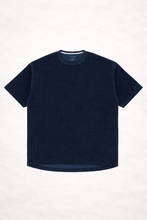 Load image into Gallery viewer, kits_Relaxed Over Size Pile T-Shirt_Navy_front_H960_edit
