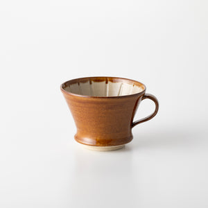 Mashiko Coffee Dripper Server Set /  Brown - sayado wadagama