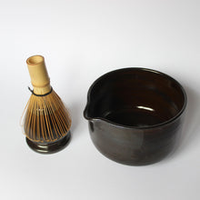 Load image into Gallery viewer, Matcha stand tanba and bowl with matcha whisk