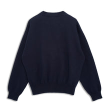 Load image into Gallery viewer, Embroidery Logo Cardigan_navy_02