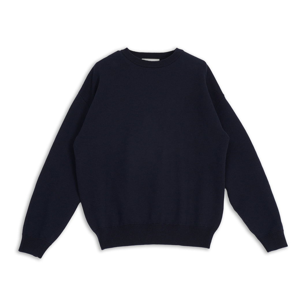 Back Logo Print Sweat_navy_01