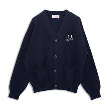 Load image into Gallery viewer, Embroidery Logo Cardigan_navy_01