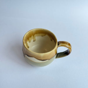 Hand Made Mug Cup / Col.03 Gray & Amber Mix - Tomomi Kamoshita