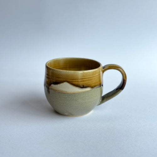 Hand Made Mug Cup / Col.03 Gray & Amber Mix - Tomomi Kamoshita