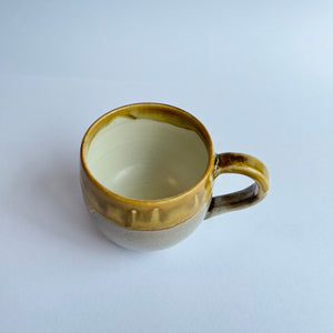 Hand Made Mug Cup / Col.04 Gray & Amber Mix - Tomomi Kamoshita