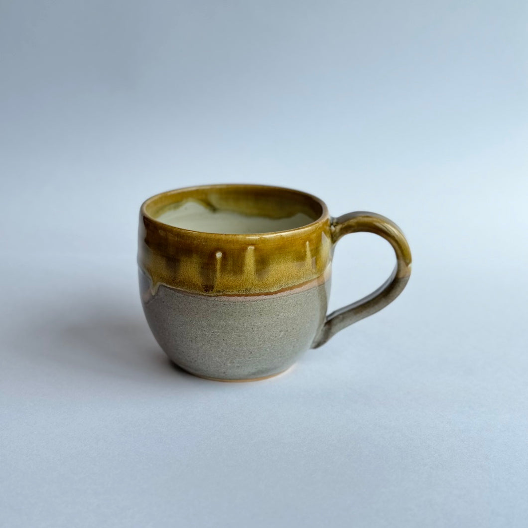 Hand Made Mug Cup / Col.04 Gray & Amber Mix - Tomomi Kamoshita