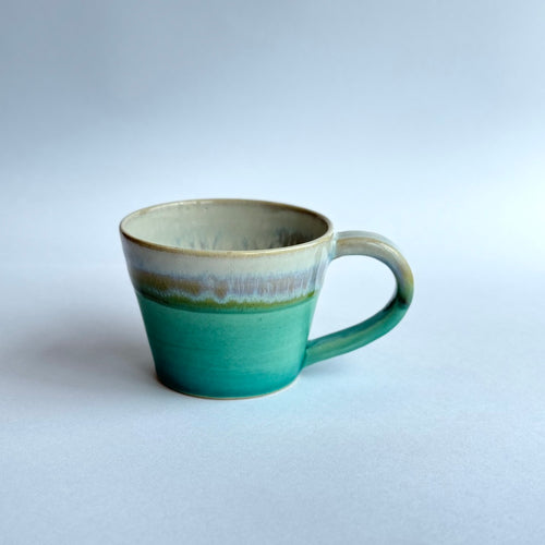 Hand Made Mug Cup / Col.05 Turquoise & White Mix - Tomomi Kamoshita