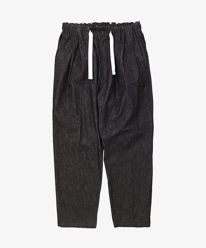 pantalon baggy black denim one wash front