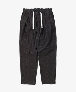 pantalon baggy black denim one wash front