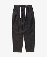 pantalon baggy black denim one wash front