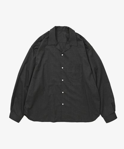 re-engineered overshirt anthracite twill_black_front