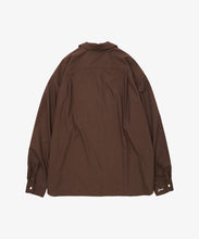 Load image into Gallery viewer, re-engineered overshirt twill_brwon_back