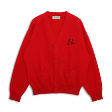 Load image into Gallery viewer, Embroidery Logo Cardigan_red_01