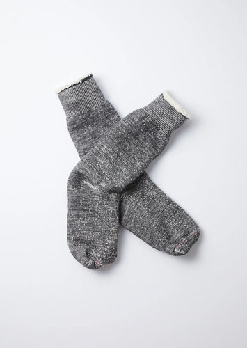 DOUBLE FACE CREW SOCKS_Charcoal